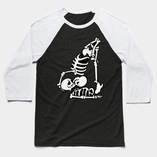 Skeleton Acroyoga Baseball T-Shirt